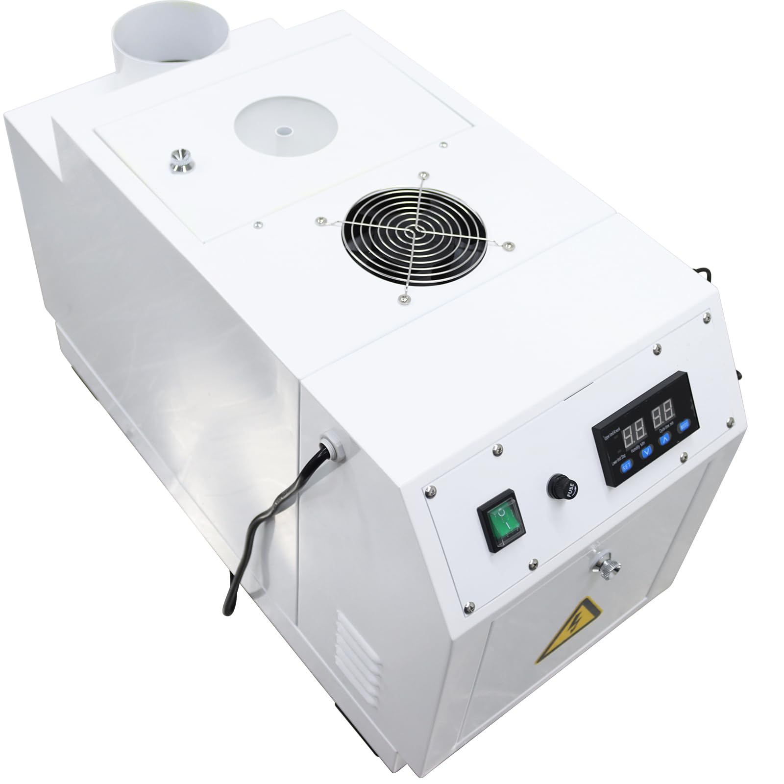 Commercial Ultrasonic Humidifier 2KG/H Industrial Cool Mist Humidifier Air Cooler Sprayer With Drinking Bucket Hole for Large Room Agriculture Greenhouse Flowers Vegetables 110V