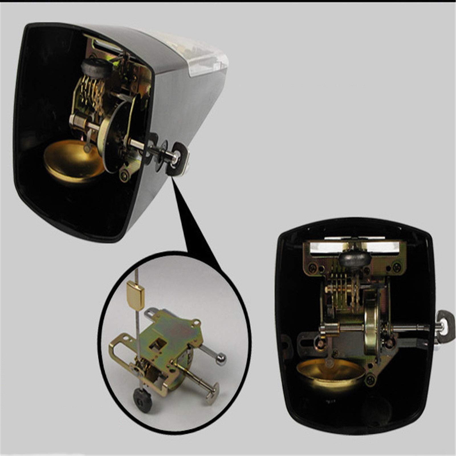 Mechanisches Metronom, traditionelles mechanisches Metronom zum Aufziehen, für Klavier, Gitarre, Basstrommel, Violine und Spielinstrumente (Farbe: Schwarz)