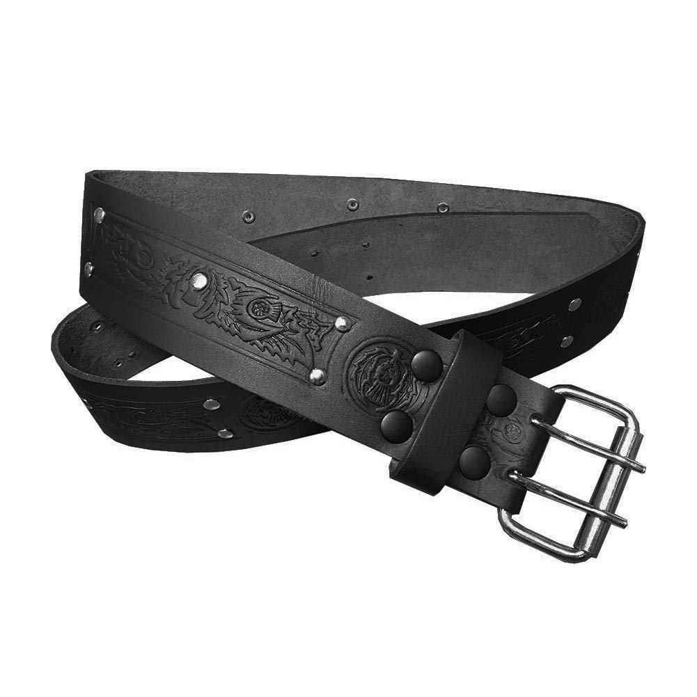 Tartanista Mens Thistle Embossed Utility Kilt Belt S