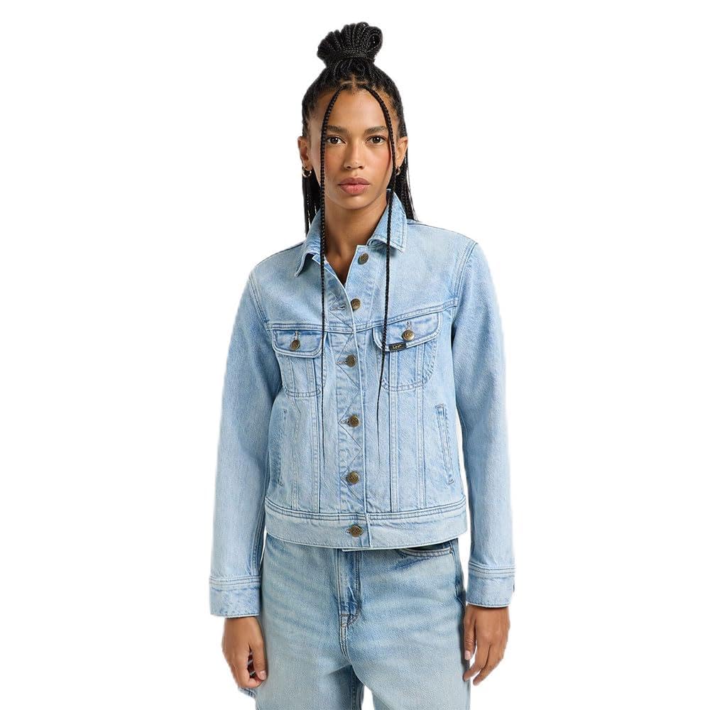 Lee Damen Plus Size Legendary Rider Denim Jacket Jeansjacke