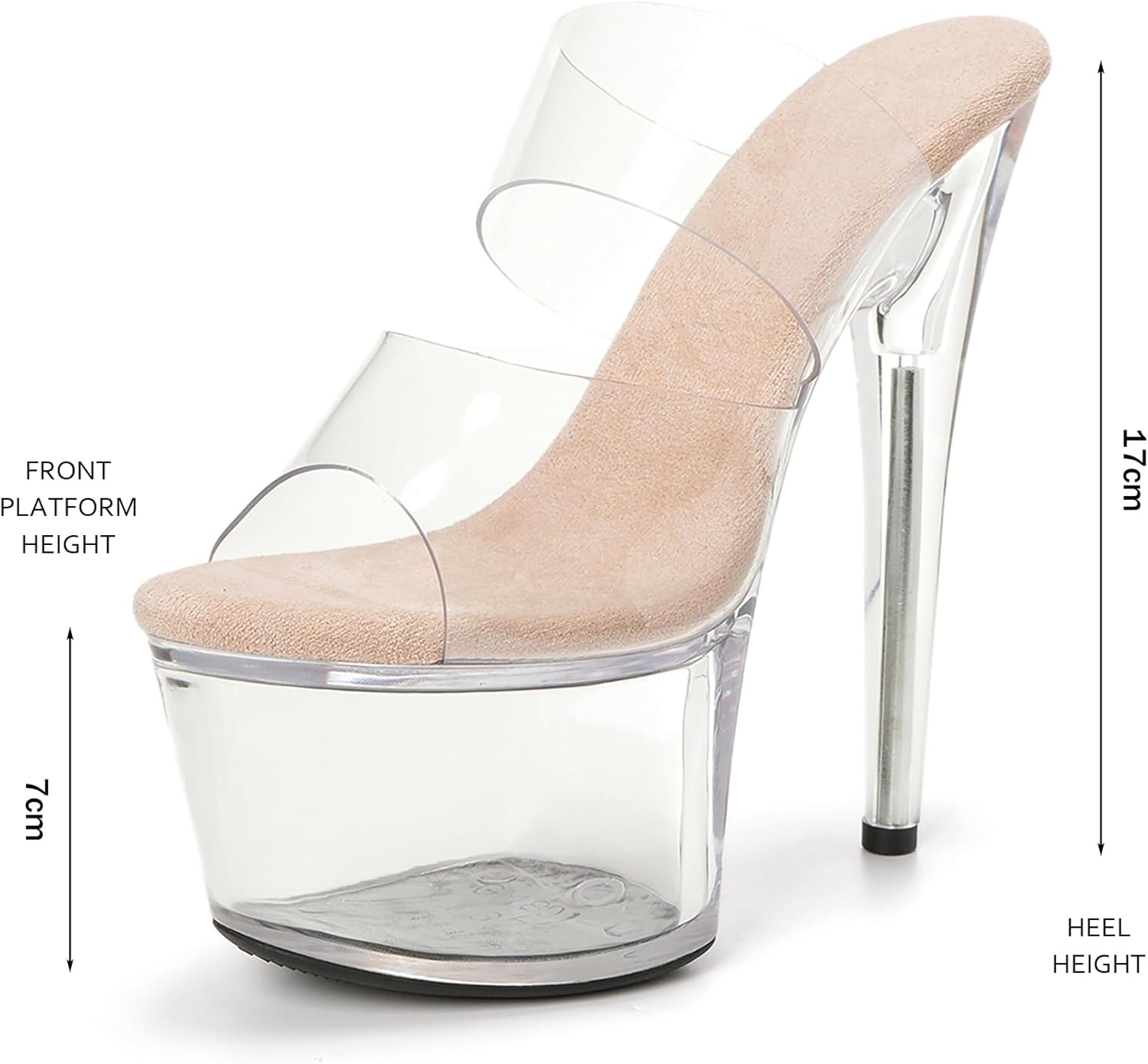 WUXIN H&P Women's 7 in Platform Sandal Heels,Sexy Stiletto Pole Dance Exotic Shoes 17 cm - Image 6