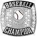 Crown Awards Baseball Rings, Silver Champion Baseball Ring 2.0, Size 10 Prime