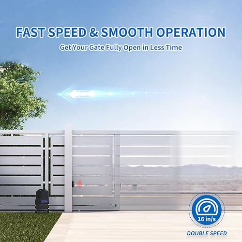 Miniatura 2 de TOPENS CF800 - Abridor de puerta deslizante rápido con transmisión por cadena, motor de puerta automática para puerta deslizante de entrada pesada