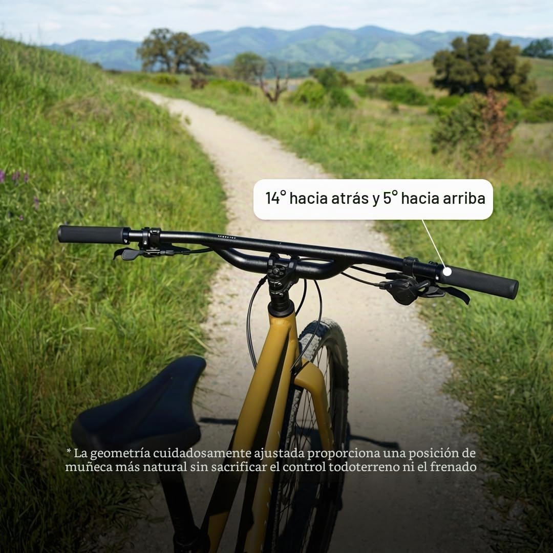 REDSHIFT Top Shelf Flat Handlebar with 70mm of Rise, up to 800mm Width for MTB, Commuter, Hybrid, and E-Bikes, Aluminum Flat Bar