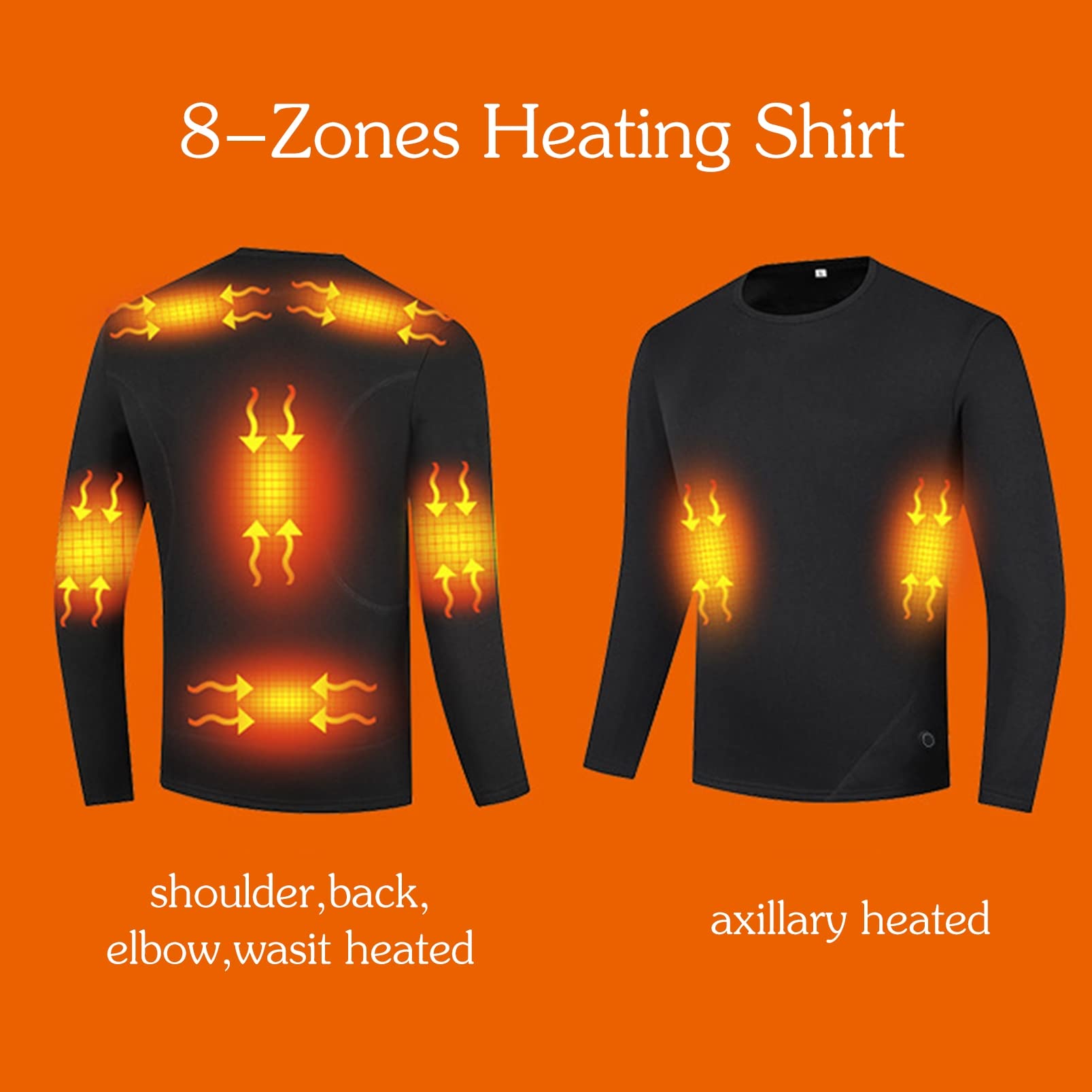 Ropa Interior con calefacción Inteligente, Carga USB, Forro Polar Lavable, Camisetas térmicas para Hombres, esquí, Camping, Trabajo (Azul XL) (Gris 3XL)