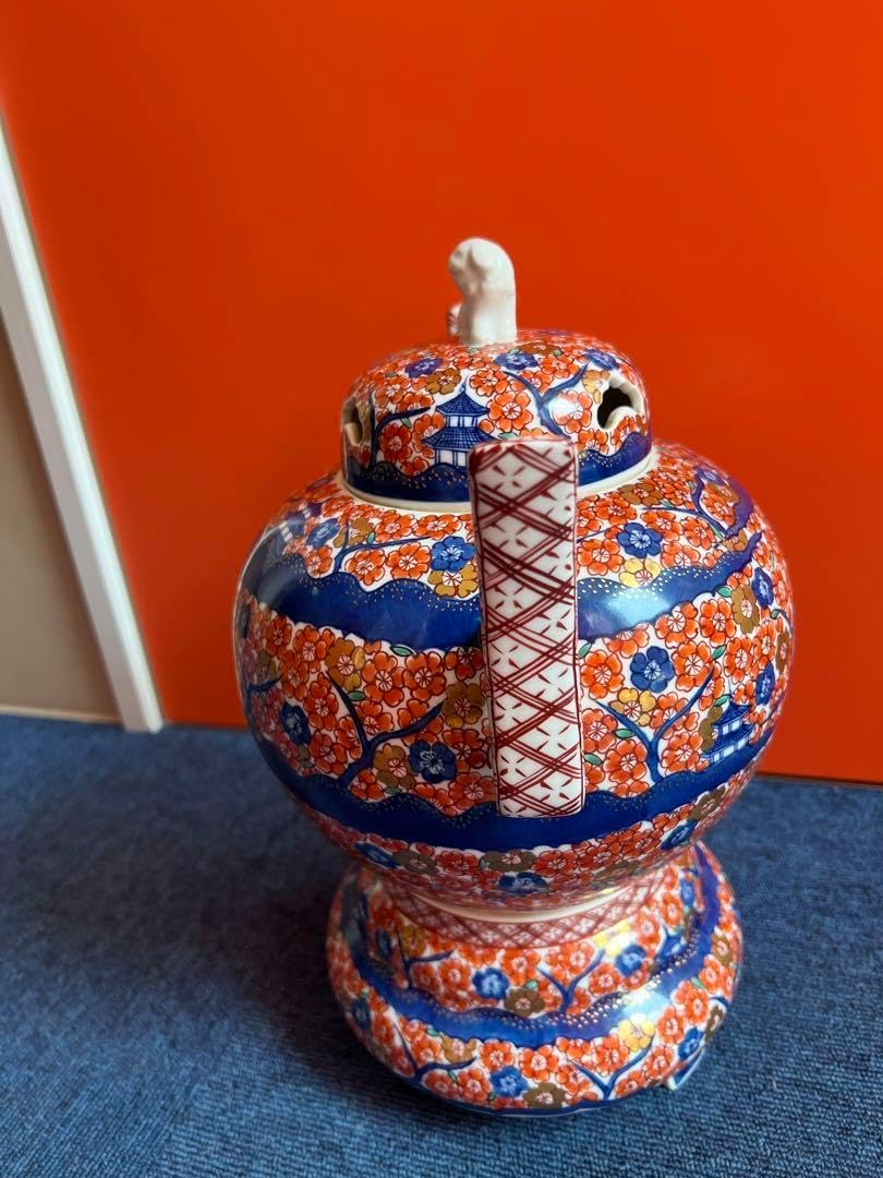 分銅 花卉図紋香炉 唐金 江戸 幕末 文化文政コレクション骨董品