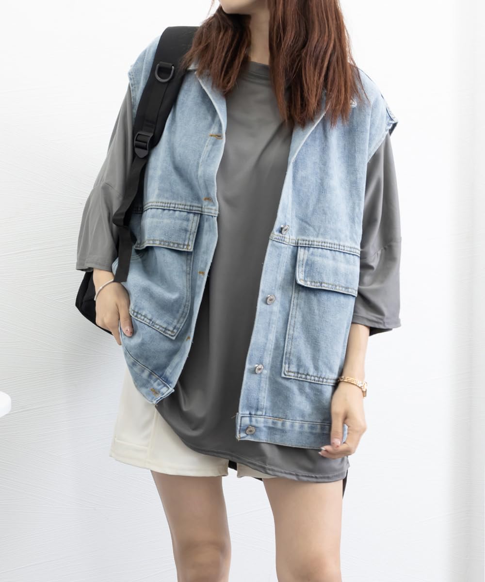 ビッグTシャツのコーディネート例 デニムとの合わせ