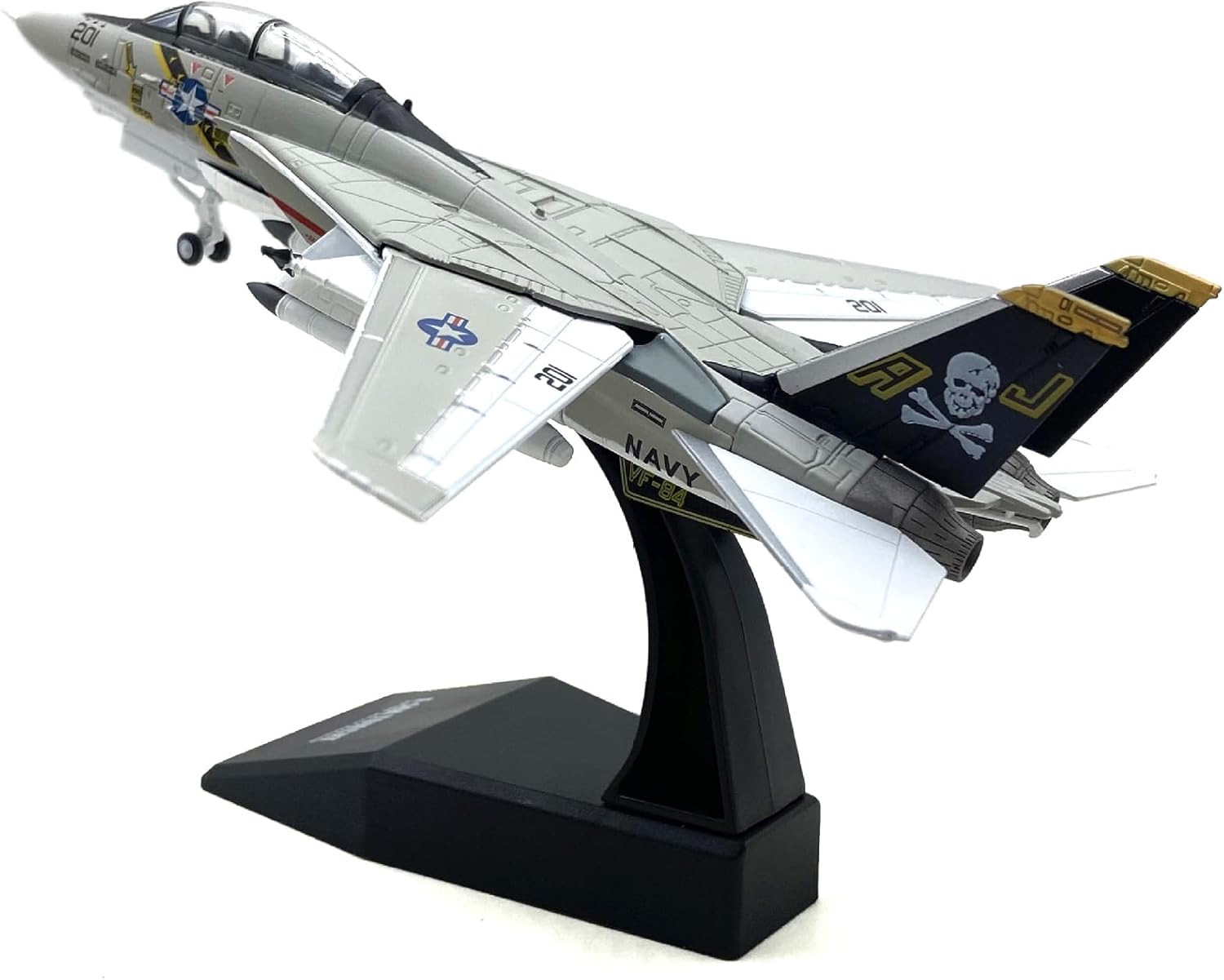 1/100 US F14A Tomcat Model Fighter Jet Diecast Military Model Airplane Model Plane (Foldable Wings)