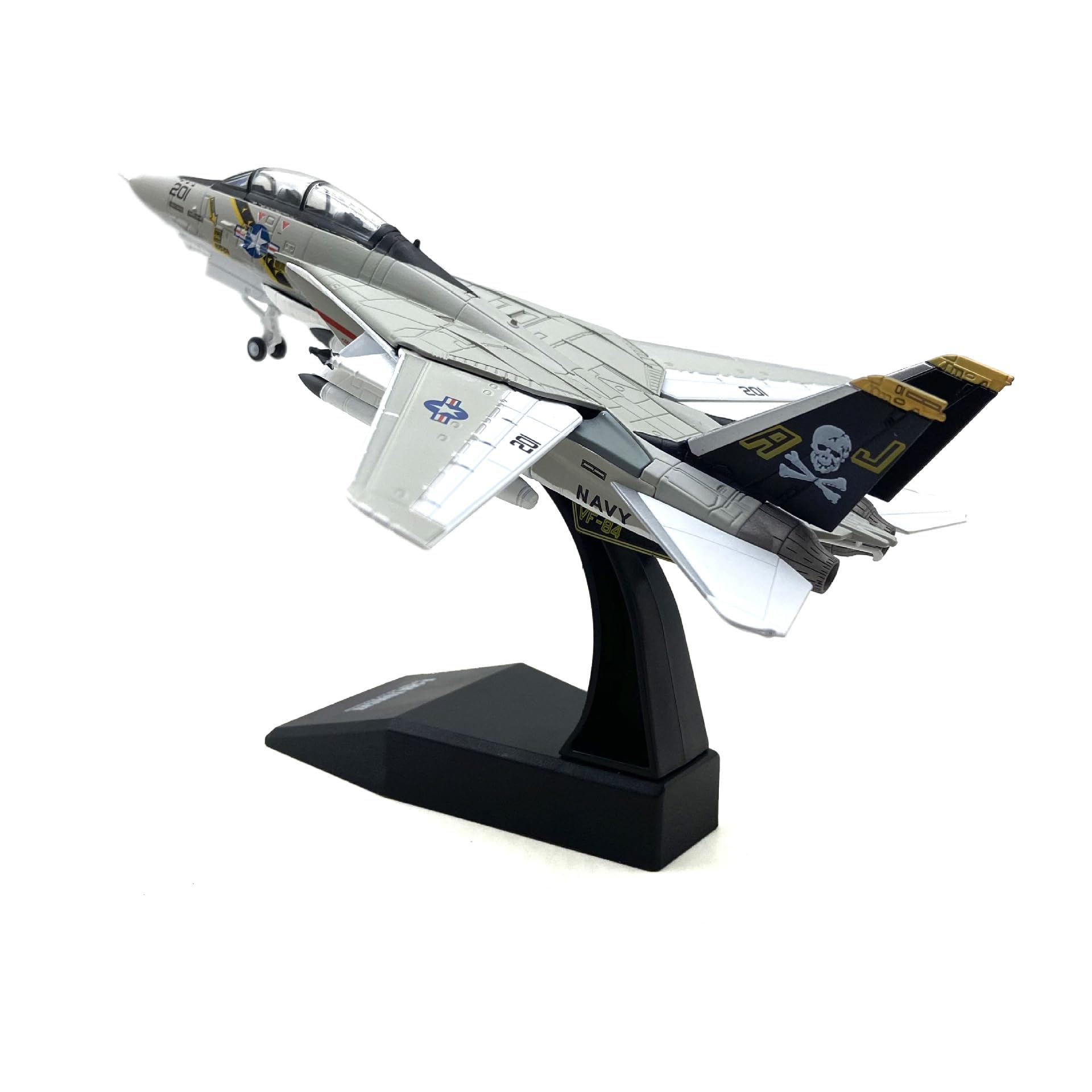 Enatuhter 1/100 US F14A Tomcat Model Fighter Jet Diecast Military Model Airplane Model Plane (Foldable Wings)