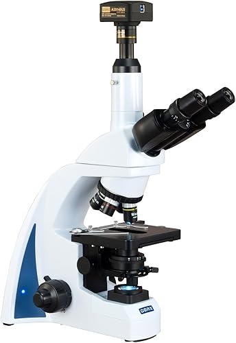 Miniatura 2 de OMAX microscopio biológico del compuesto del laboratorio de Siedentopf LED del infinito del plan del infinito de 40X-2000X USB3 18MP