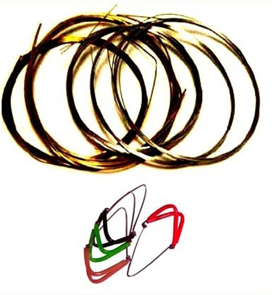 superbrasscom Value Pack - 1 Set Ellora Indian Sitar Complete String Set + 4 Mizrab Plectrums