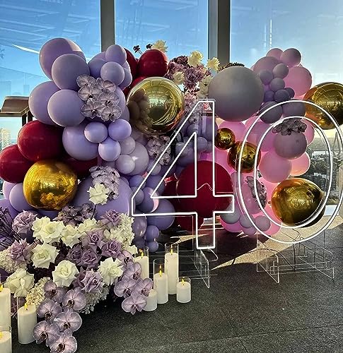 Image of KALOR Purple Balloons,100 Pcs 5 Inch Mini Matte Latex Balloons for Balloon Garland Arch, Birthday Decoration, Wedding Party, Baby Shower Decorations