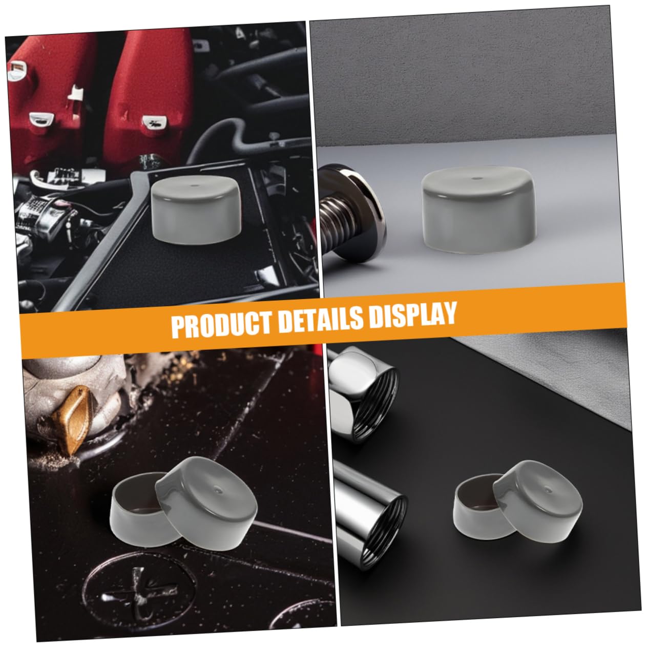 6pcs Rubber Bearing Dust Covers Trailer Grease Caps for Trailer Wheel Hub Easy Install Axle Fitment