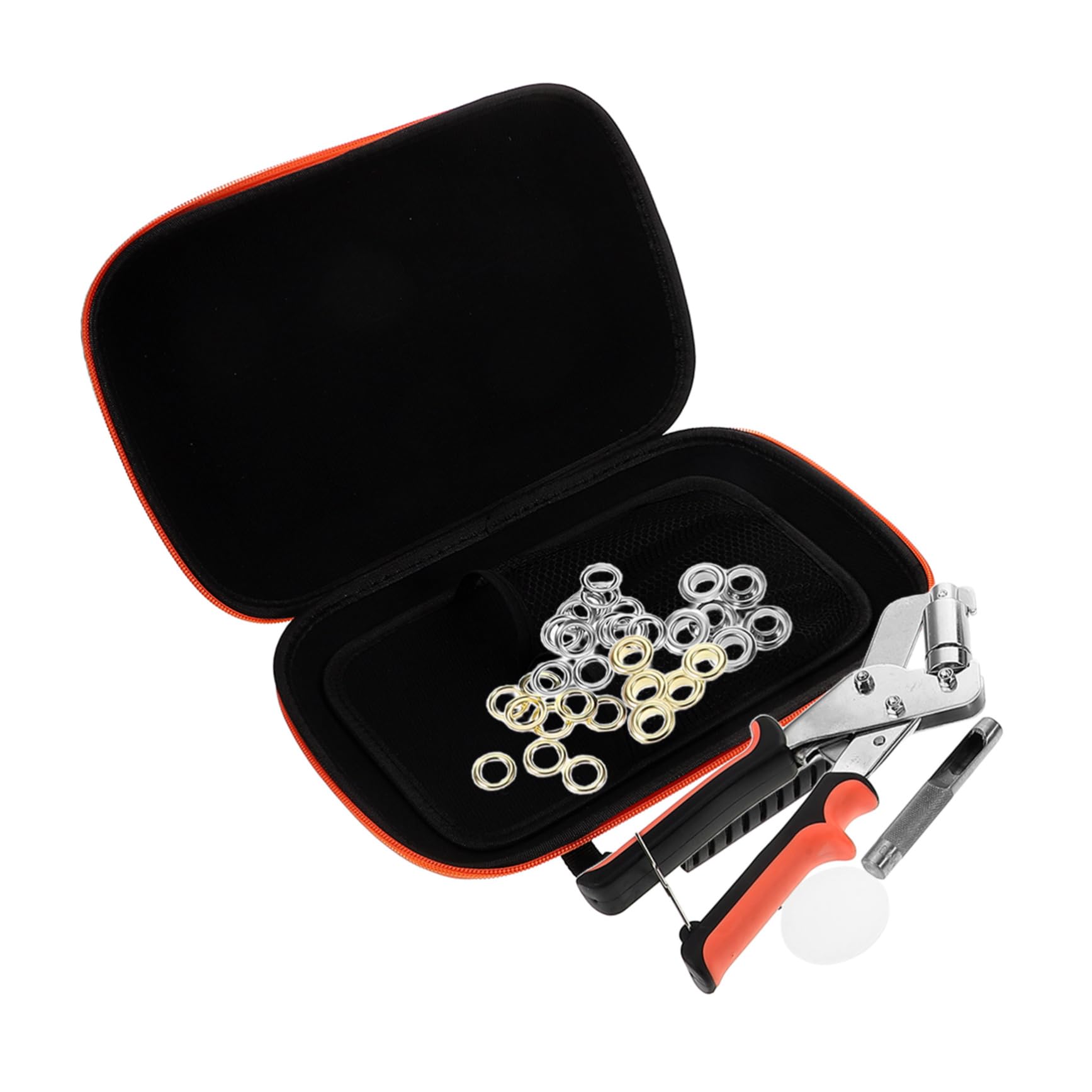 Operitacx Kit de Herramientas para Ojales Perforador de Metal y Tela Juego de Alicates Portátiles para Manualidades Bolsa Herramienta de Instalación para Seguridad y Reparación