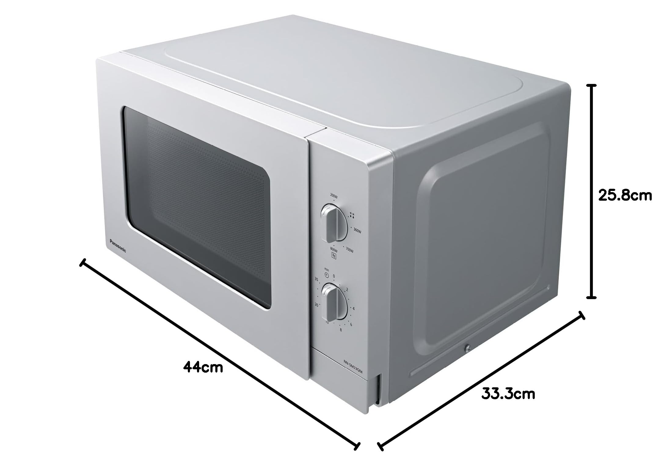 Panasonic NN-SM23QMEPG Mikrowelle Silber 800 W Grillfunktion (NN-SM23QMEPG)