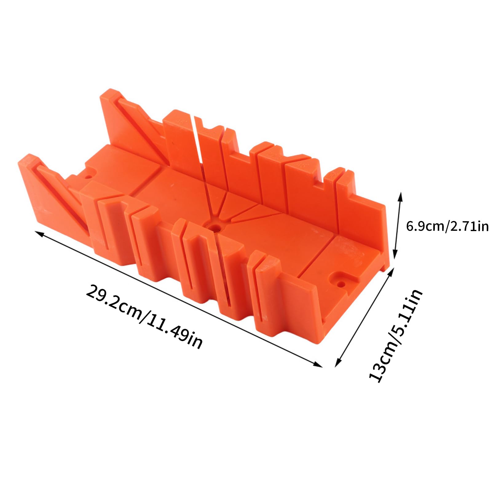 Caja de Ingletes de Sujeción de Múltiples ángulos de 12 Pulgadas con Sierra Trasera de 14 Pulgadas, para Cortar Diferentes Materiales en ángulos de 90°, 45° y 22,5°, Incluye