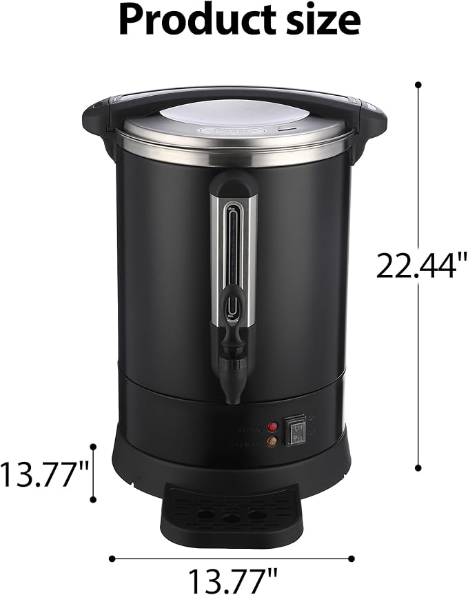 Cafetera Urna 14L Dispensador Bebidas Calientes Acero Inoxidable miniatura 2