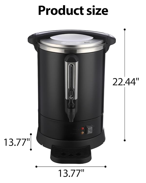Commercial Coffee Maker 100 Cup, Double Layer Stainless Steel Coffee Urn 14 L/3.7 gal Electric Hot Beverage Dispenser Large Hot Water Dispenser Coffee Dispenser Hot Water Urn For Business Catering by GarveeTech - Image 5