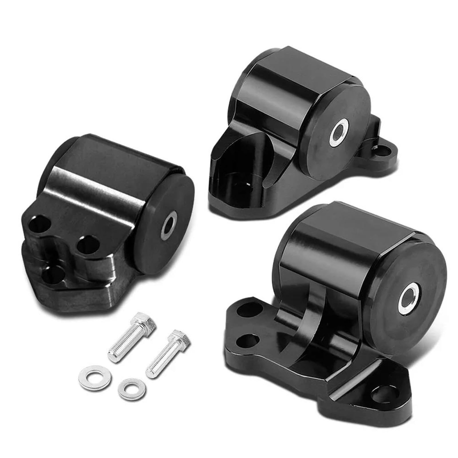 Billet Aluminum Motor Engine Mount for Civic EG EH/DC D15/D16 B16 92-95 Hydraulic Transmission Assembly(Black)