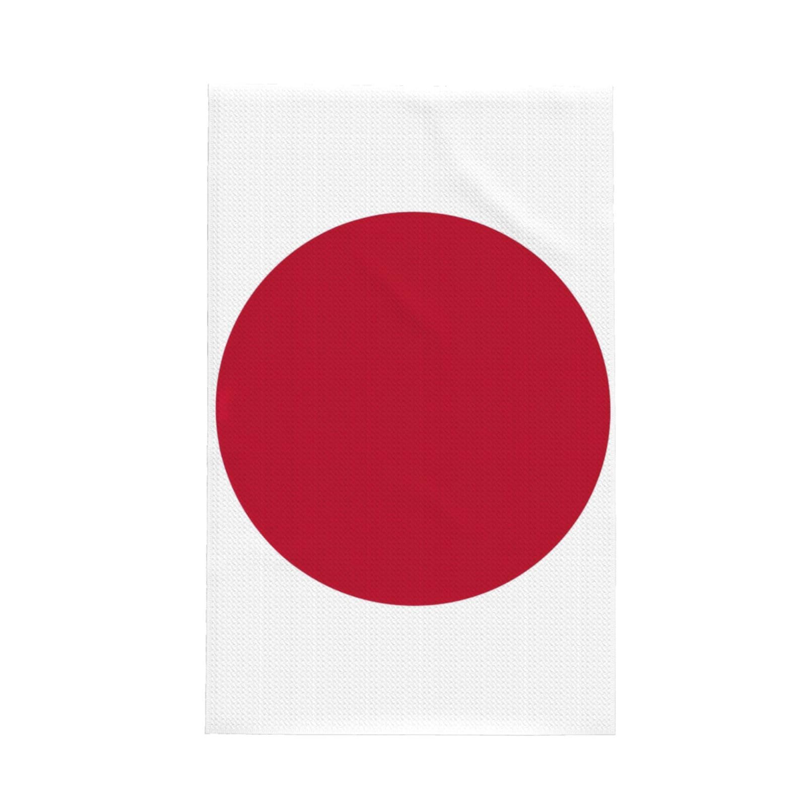 Xxahnbm Black Japanese Flag Print Waffle Kitchen Towel,Absorbent Hand Towel