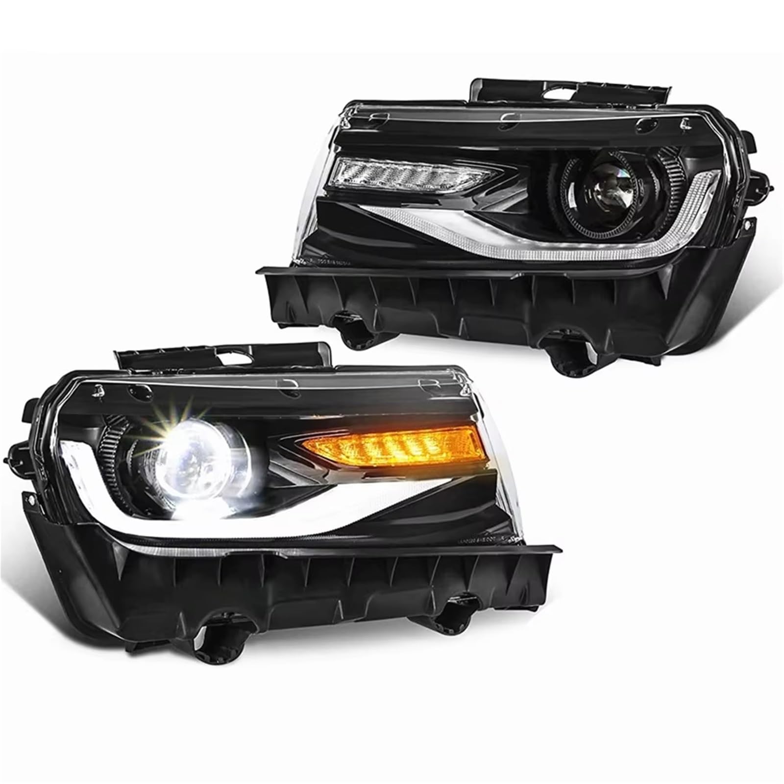 Gruppo Faro per Auto Chevrolet Camaro 2014-2015 Luci Anteriori DRL modificato Gruppo Faro Fari