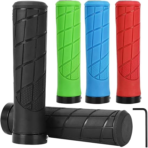 Empuñaduras de bicicleta de montaña, empuñaduras de mango de bicicleta con bloqueo único  Puños de bloqueo para manillar de bicicleta para MTB,