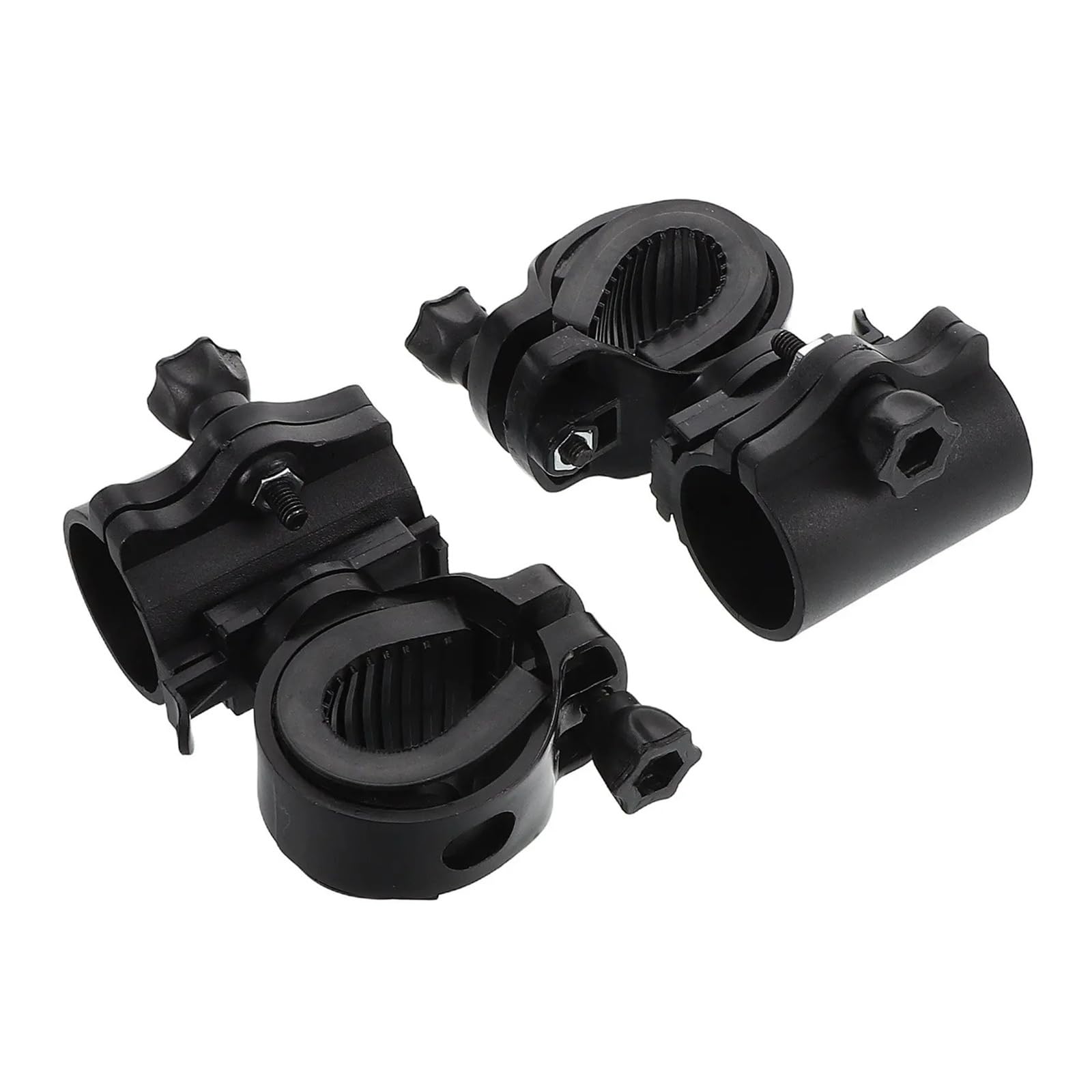 WVYHLAMRC 2Pcs Universal Bicycle Flashlight Clip Clamp Rotatable Bike Handlebar Mount Cycling Accessory