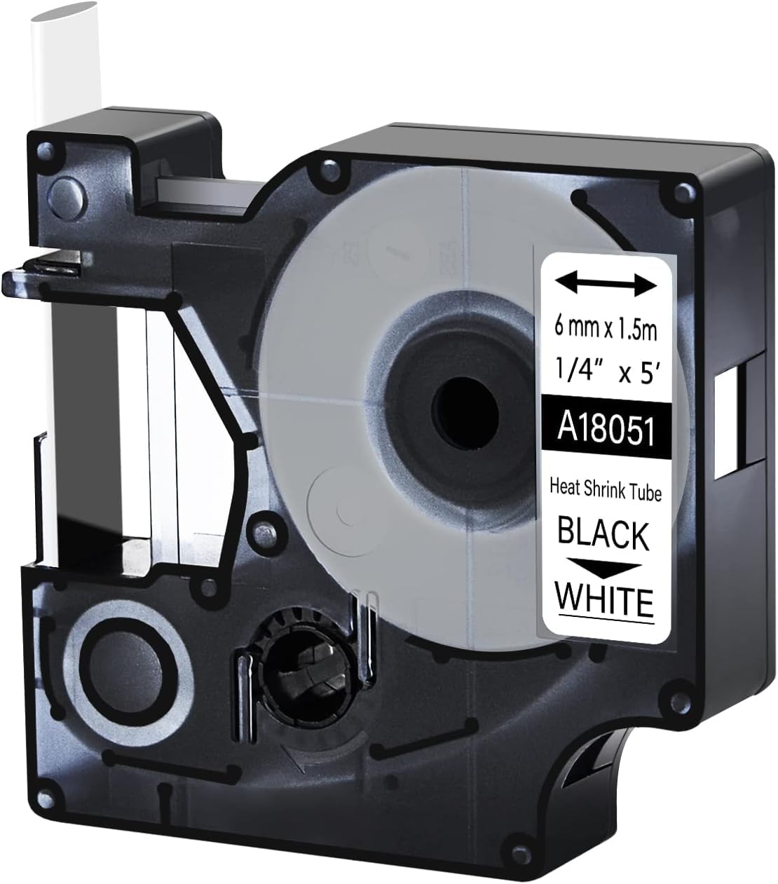 Paquete 20 Repuesto para 18051 Negro sobre Blanco 6mm compatible Dymo