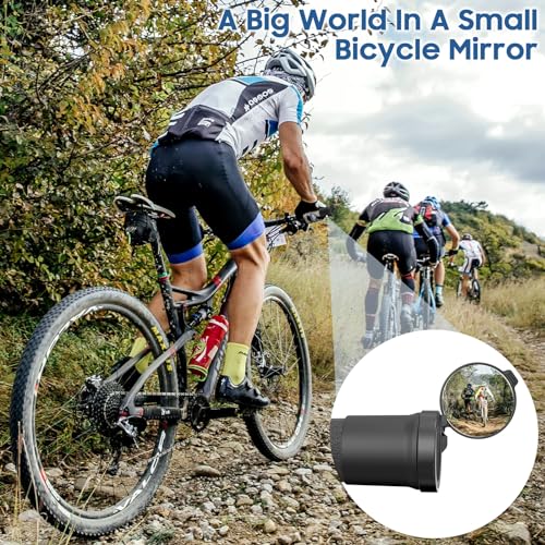 MoKo 2 Pcs Bike Mirrors, 360° Rotatable Bicycle Mirrors for