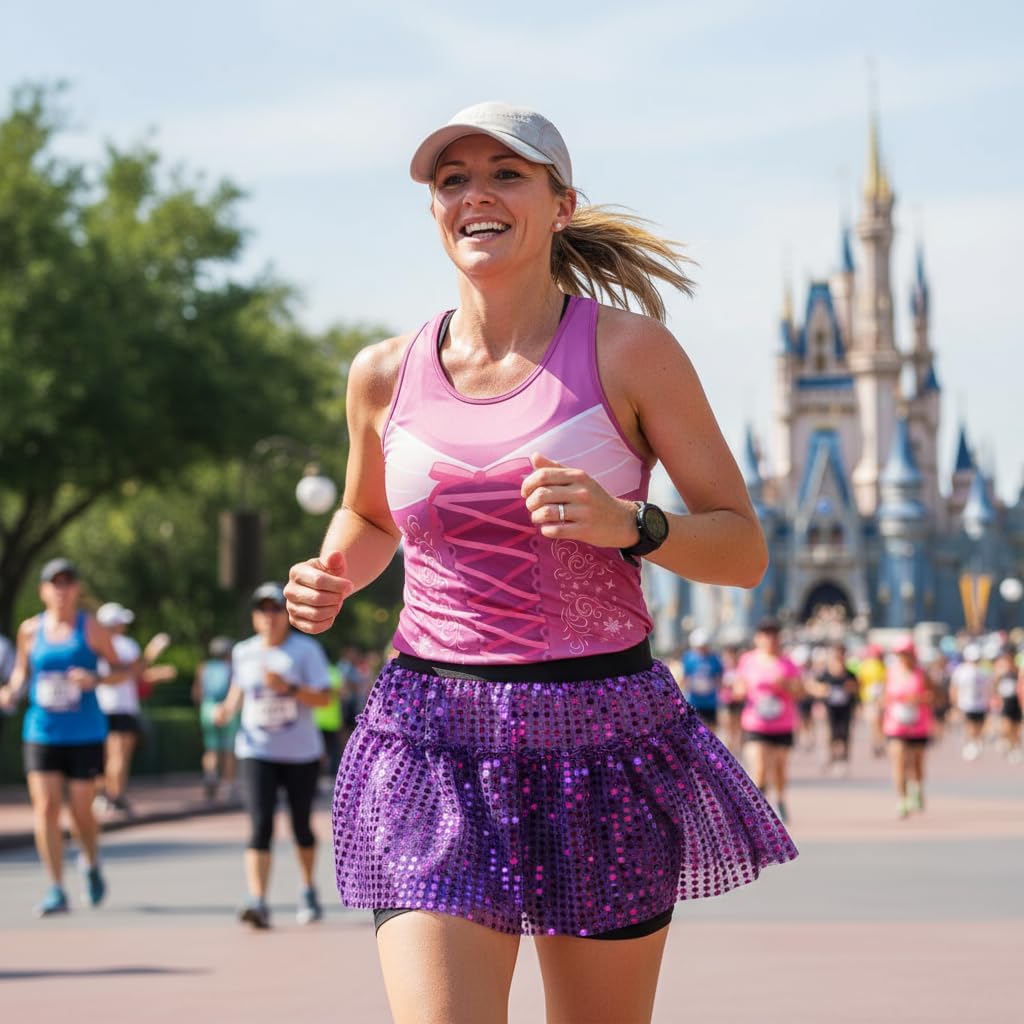 Gone For a Run Women's Performance Tank Tops | Fairytale & Princess Running Costume | Various Designs