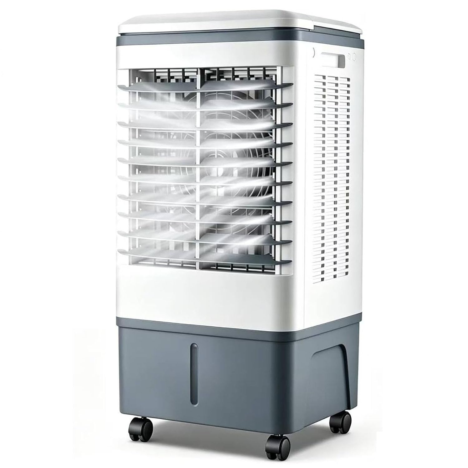 WJIANBIN Evaporative Air Cooler Portable Air Conditioner Cooling Fan with 25L Water Tank and 3 Fan Speeds 90°Oscillation Cooling AC Unit with Wheel Industrial Swamp Air Cooler for Outdoor Commercial