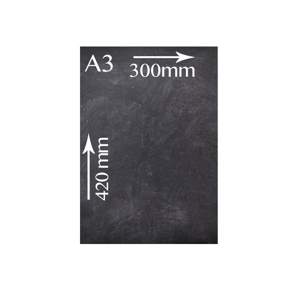 Chalkboards UK WC633 Double Sided Board Chalkboard (A3) 41.4 x 29.6 x 1.6 cm, Wood, Black