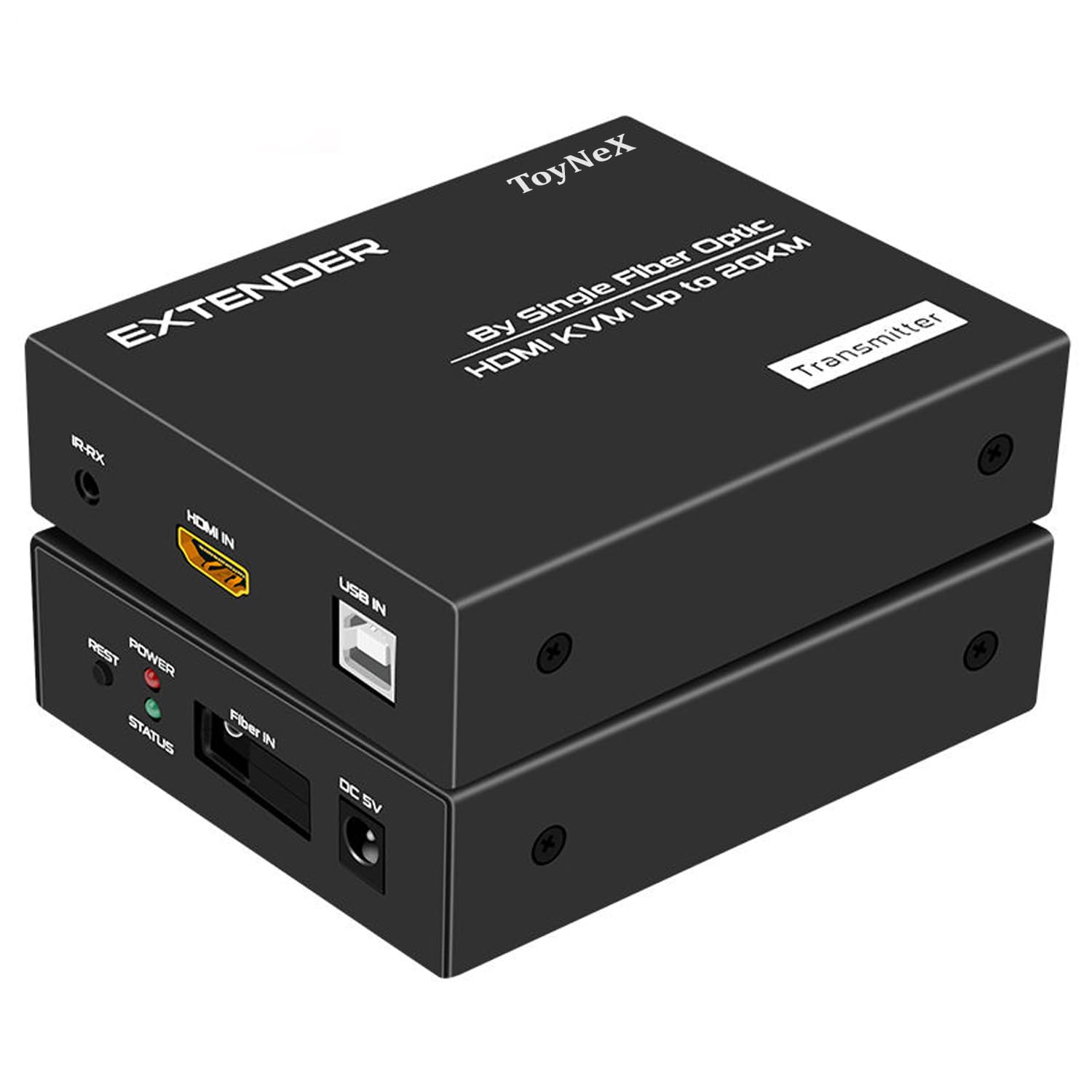 20KM HDMI KVM Fiber Optic Extender, HDMI KVM Transmitter & Receiver Extender 1080p Full HD Supporting a Long Distance Over single Fiber Optic.(Black)-image-43