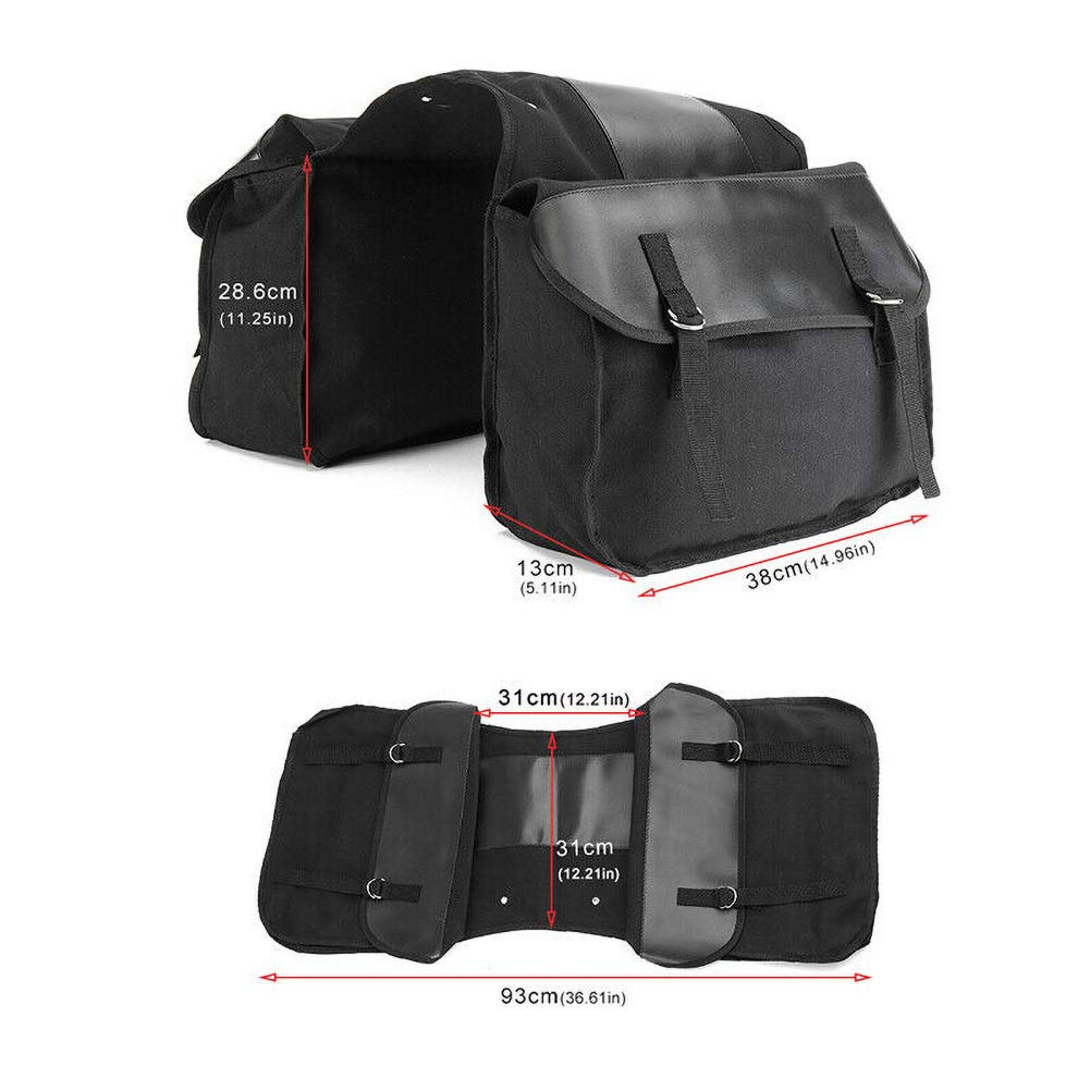 Sacoches Latérales Moto En Cuir Marron - 10L - Artisanales Fabriquées Aux USA
