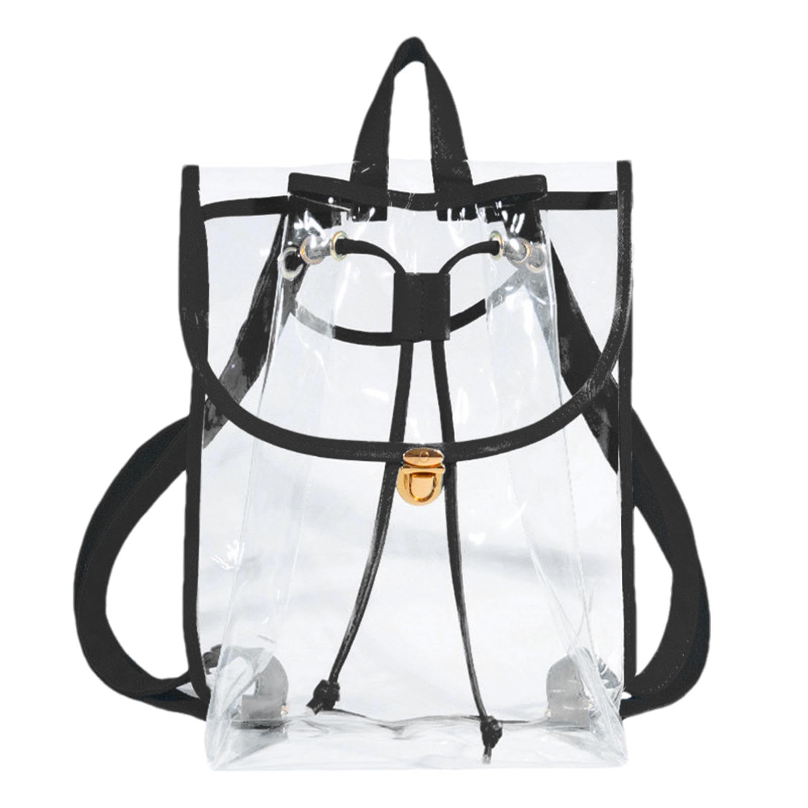 Mochila con cordón transparente e impermeable que reduce la carga en tus hombros 8