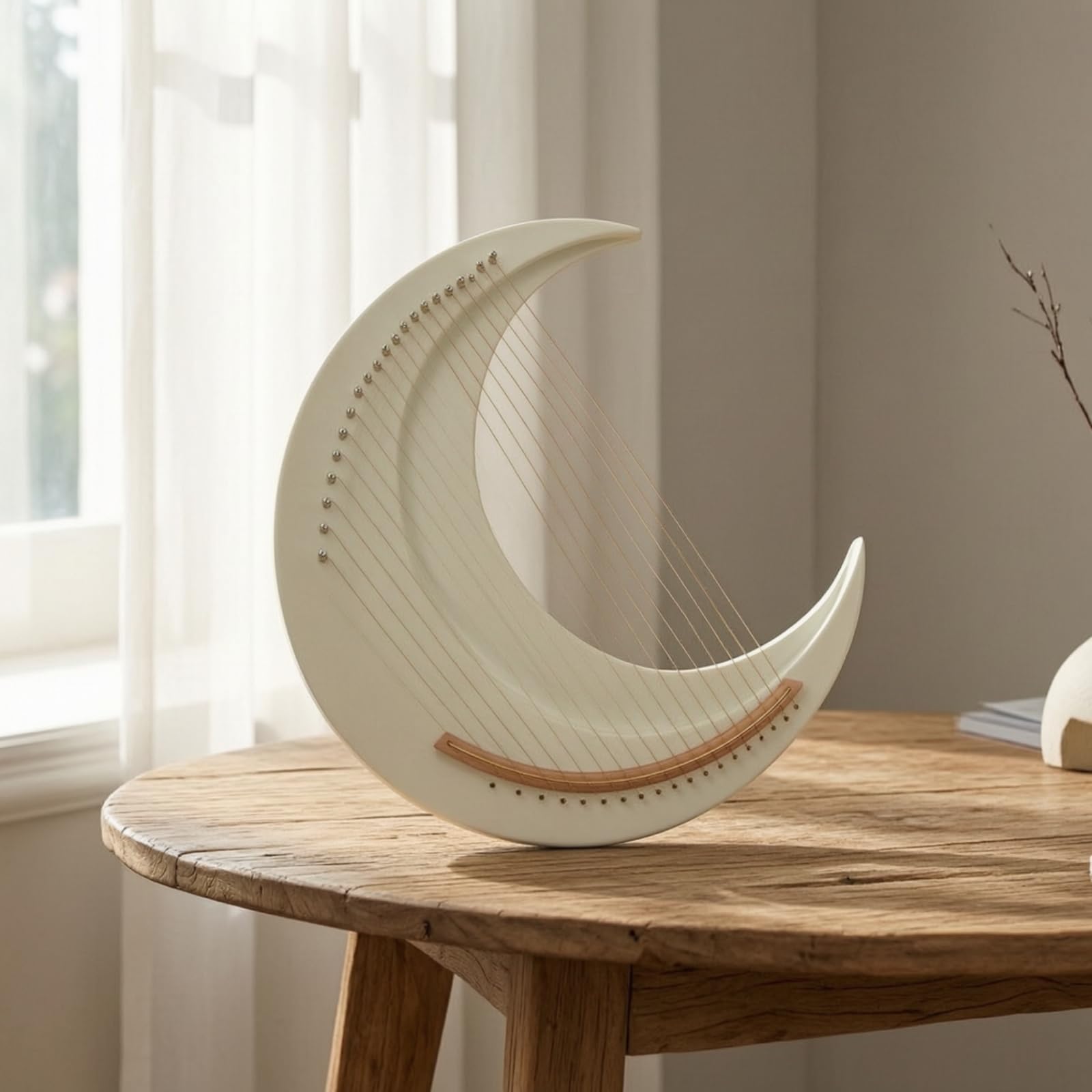 Leier Harfe Saiteninstrument Musikinstrument Zupfinstrument mit Eleganter Kurvenform Und Hohlkörper für Vollen Klang Einfach zu Stimmen Und zu Warten für Solo Ensemble Unterricht Wohnzimmer