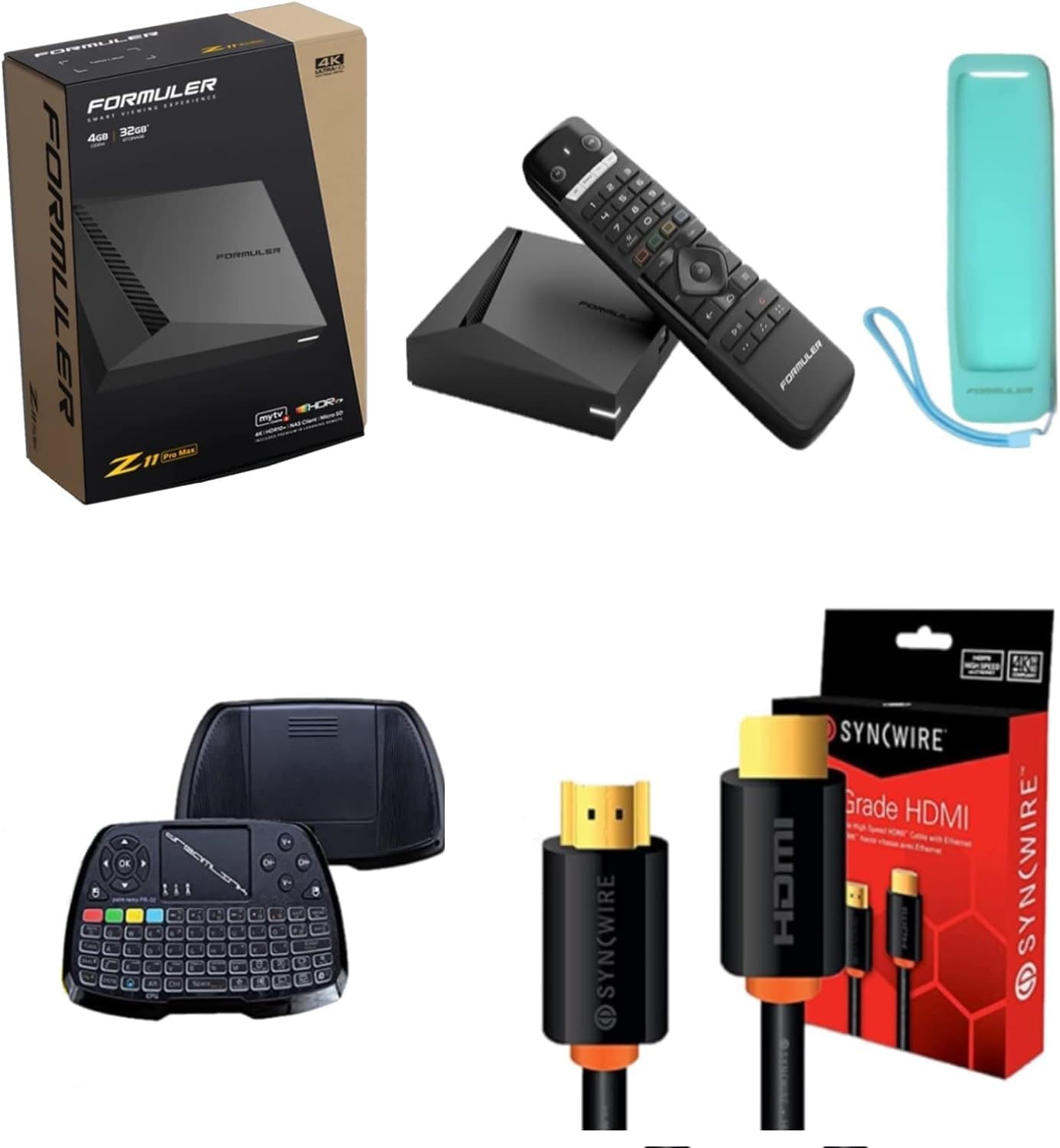 Z11 Pro Max 4K Android 11 Dual Band 5G Gigabit LAN 4GB RAM 32GB Storage with Premium IR1 Remote Control | Bonus 4K HDMI Cable, Dreamlink 7 Color Keyboard, Silicone Remote Case