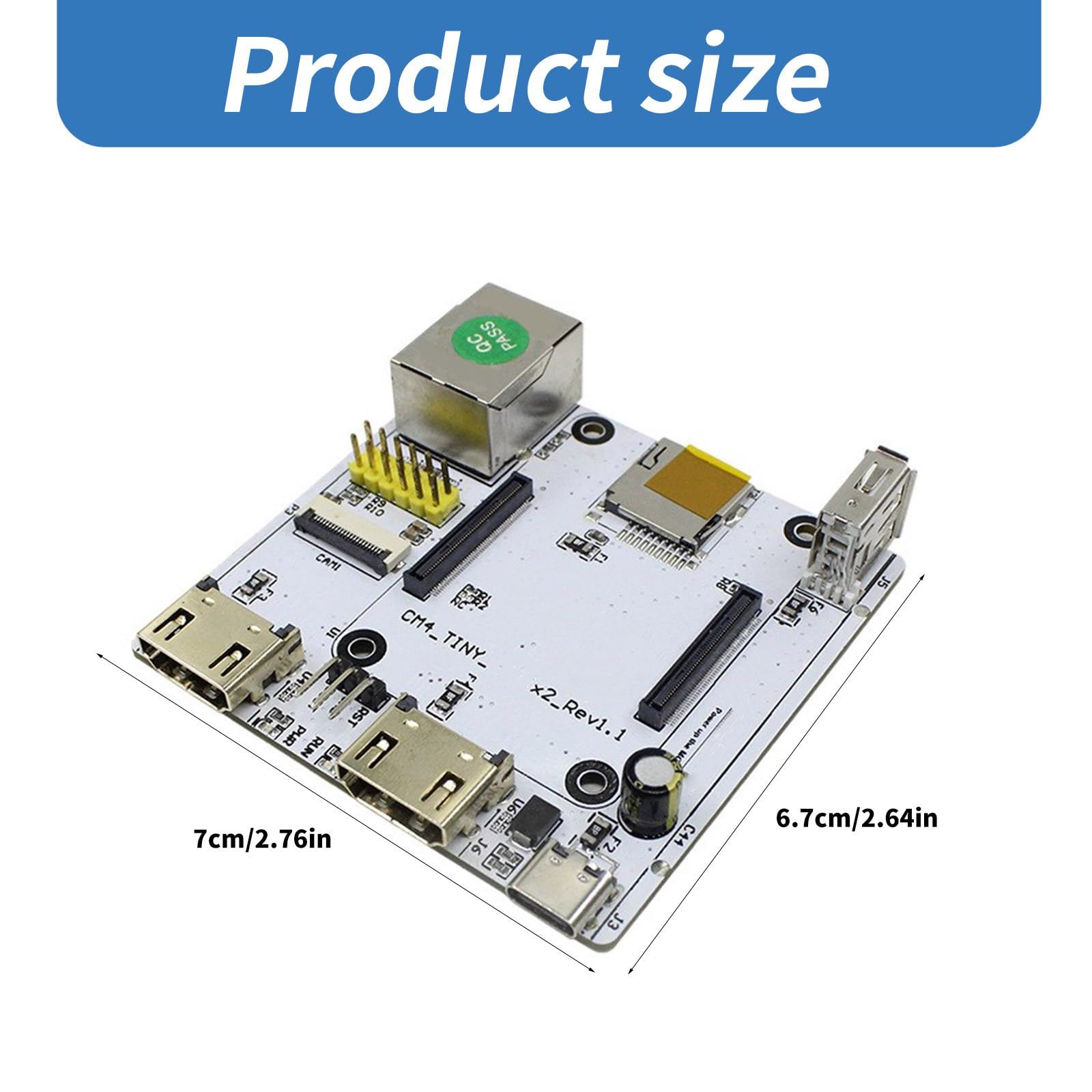 Scheda portante CM4 con GPIO a 40 Pin, interfacce Fotocamera e connettività LCD Estensione Intestazione GPIO