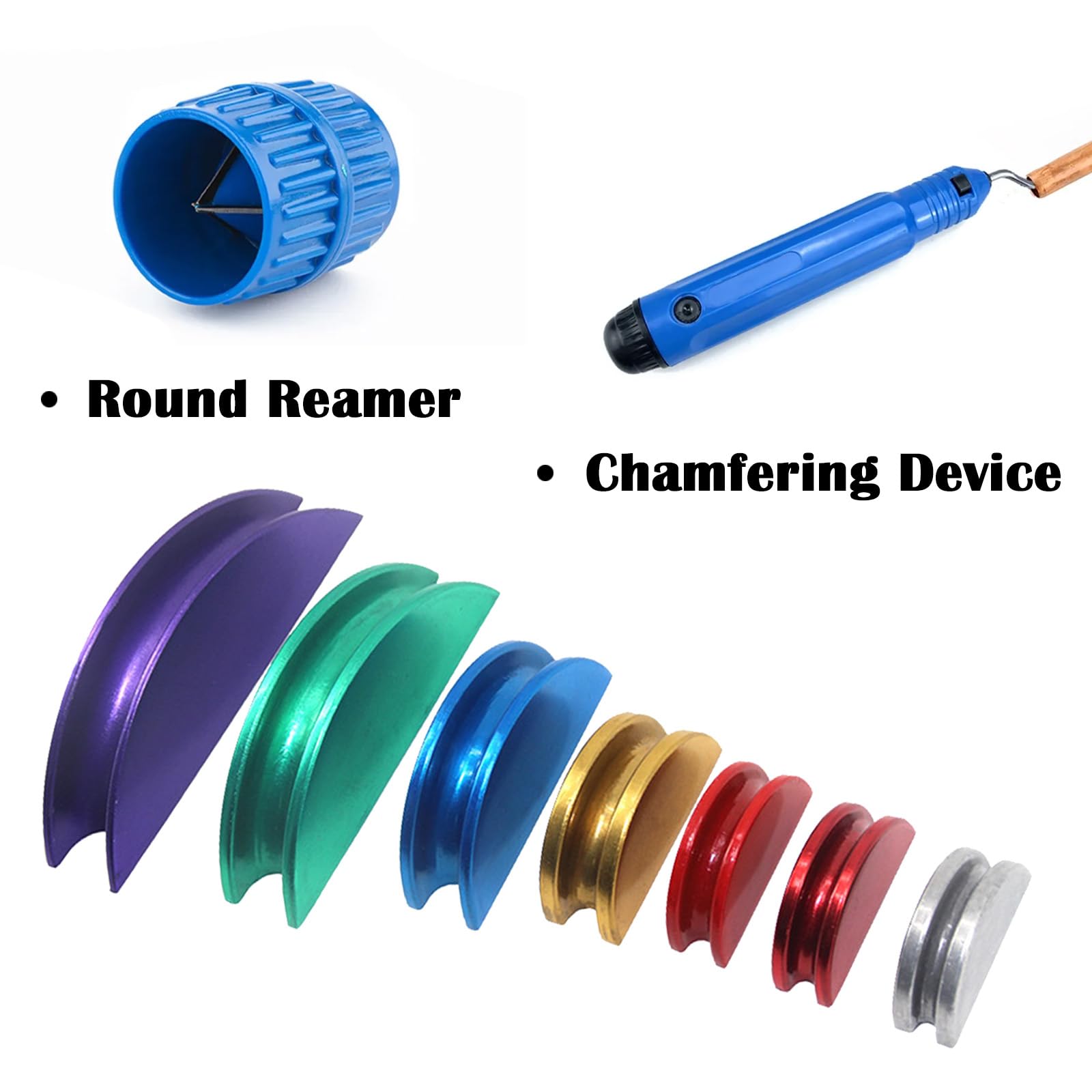 Dobladora Tubos, Dobladora Tubos Con Trinquete 7 Troqueles Herramienta Para Doblar 6-22 Mm Juego Herramientas Para Doblar Tubos ángulo 1/4"-7/8" A 90 Para Tubos Cobre Aluminio Y Acero Con Estuche