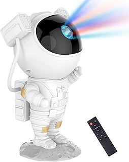 Projetor de luz noturna de astronauta para galáxia luz noturna estrelada projetor de luz de teto nebulosa com temporizador e presente remoto para crianças adultos para o quarto, aniversários, Dia dos Namorados
