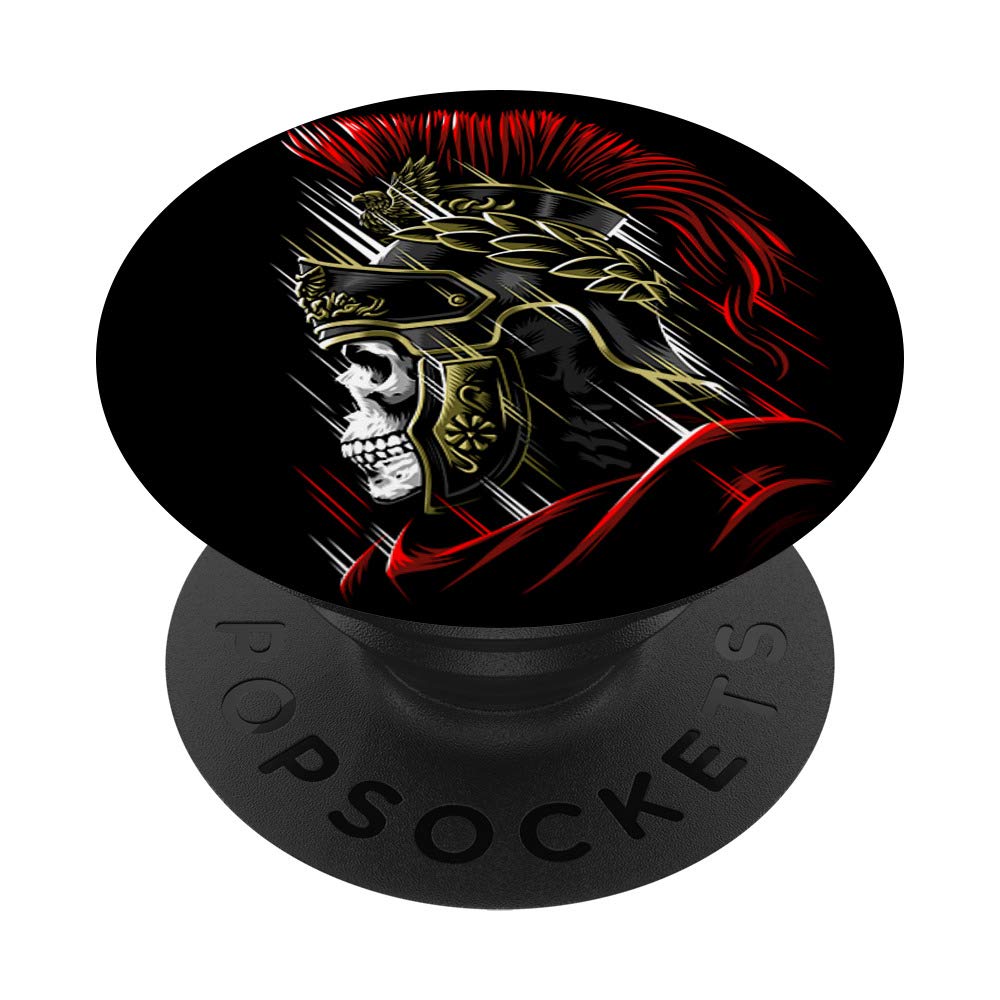 Roman skull Praetorian warrior PopSockets PopGrip: Swappable Grip for Phones & Tablets