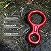 NewDoar Climbing Gear Downhill Equipment, Descender Rappel Rock Climbing Descending Belaying Equipment Rescue Figure 8 Descender Rigging Plate 35KN for Climbing Belaying and Rappeling Device(Red)