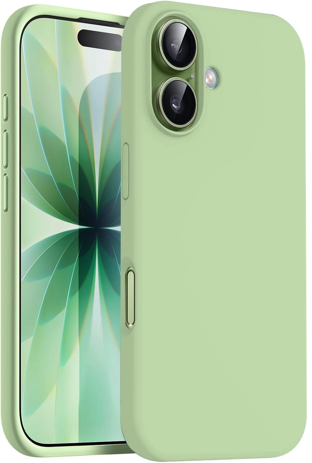 DIZORO Compatible with (iPhone 17 Case)(2025), Liquid Silicone 3 Layers Full Covered Soft Gel Rubber Phone Case,Shockproof Protective Cover with Anti-Scratch Microfiber Lining Matcha Green.-image-26