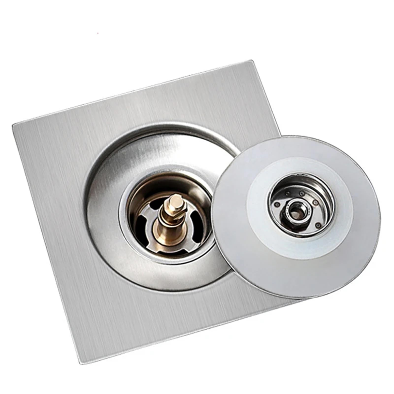 Drain de sol pop-up carré en acier inoxydable 304, bonde de douche haut de gamme