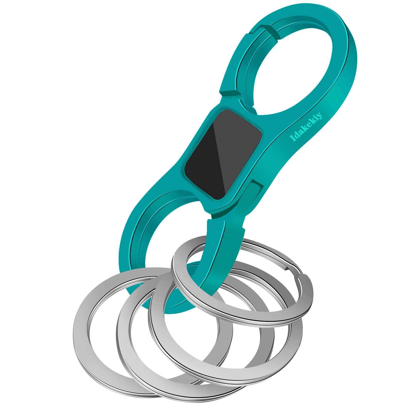 Idakekiy Key Chain Quick Release Spring with 4 Key Rings Heavy Duty Car Keychain Organizer for Men and Women