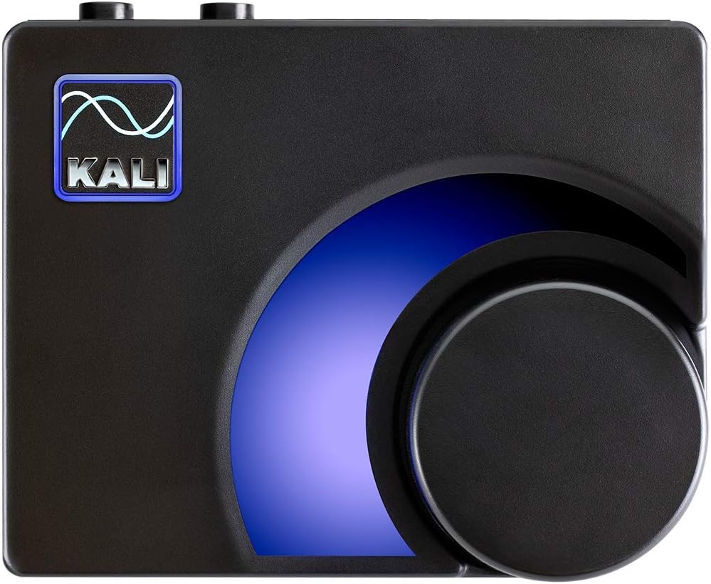 Kali Audio MV-BT Professional Monitor Controller & Bluetooth Receiver - Wireless Audio Transmitter (Bluetooth Adapter, XLR / 6.3 mm jack stereo output, LED meter) black
