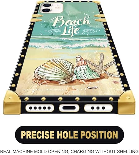 Miniatura 3 de TAMEFOX Funda cuadrada compatible con iPhone 11 (6.1 pulgadas), patrón de fe cristiana de Jesús, dorado, de lujo, suave TPU duro, parte trasera de