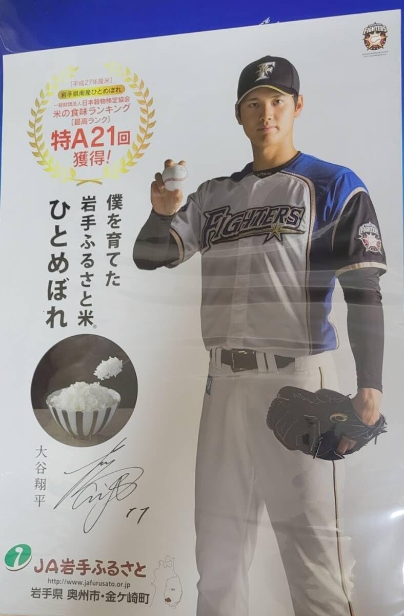 Amazon.co.jp: レア 大谷翔平 JA岩手 中吊りサイズポスター 北海道