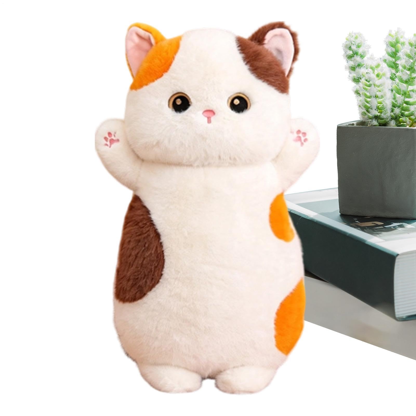 Almohada De Gato De Peluche Para Dormir Juguete De Peluche Suave De 65 cm | Almohada Corporal Larga De Gato Para Niños Niñas Adultos Hogar Sofá Cama Salón Dormitorio Decoración Cumpleaños
