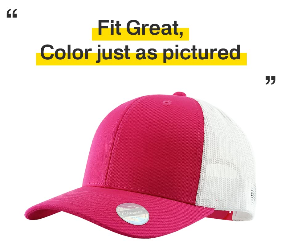 Image of Classic 6 Panel Cotton Twill Mesh Trucker Cap Hat Adjustable Snapback Hat